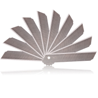 得力2017美工刀片(银色)(10片/盒)160盒/箱