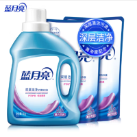 蓝月亮薰衣草香深层洁净洗衣液套餐1kg瓶+500g袋×2
