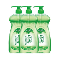 蓝月亮茶清天然绿茶洗洁精1kg×3-