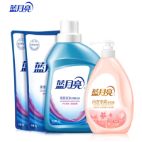 蓝月亮薰衣草洁净洗衣液1kg+薰衣草洁净洗衣液袋装500g×2+柔润樱花内衣专用洗衣液500g-
