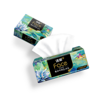 洁柔油画抽纸4层80抽10包可湿水面巾纸