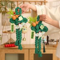 端午节万字结手工中国结2025新款diy挂饰门挂装饰品挂件场景布置-中号红色┊万字结成品+挂饰组合4