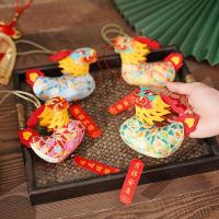 端午节龙舟香包艾草香囊礼品随身平安符挂件汉服搭配挂饰-橙色龙舟-礼盒装;other