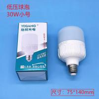 【低压】LED灯泡球泡E27 AC/DC12V-85V工程户外低压灯泡-怡祥 30W小号+白光【10个装】
