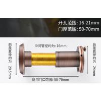 防盗门猫眼门镜通用堵孔二合一门铃家用门上猫眼摄像头监控防盗器-孔径16-21mm★门厚50-70【黑色】-