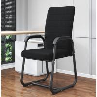 会议椅职员电脑靠背椅子【配件保10年】-高配款黑架黑色麻布双横梁-高配款黑架黑色麻布双横梁-