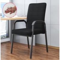 会议椅办公椅电脑椅员工靠背椅子【配件保10年】【非整装发货】-四腿款黑架黑麻布【乳胶坐垫】-
