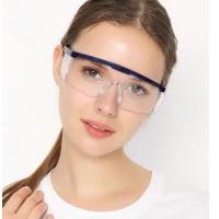 高清透明加厚防护目镜防飞沫飞溅防尘防风骑行劳保镜男女平光镜-黑架防护目镜;2副--