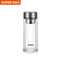 苏泊尔（SUPOR）双层耐热玻璃杯C.流光银280ml KCG28AZ10