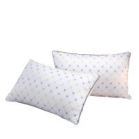 北极绒 金格羽丝绒对枕 48*74cm*2 BJRZ613 布袋装