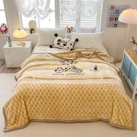 北极绒 云端拉舍尔毯 150*200cm 豹纹 布袋装