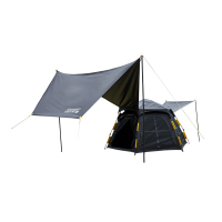 错山黑胶六角天幕一体自开帐篷 T-06 大号