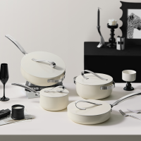 温仑山自由丝带系列不粘汤锅24cm 白色 A-VP-1MTG01