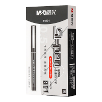 晨光拔盖直液式笔素雅12支装ARP41801黑0.5