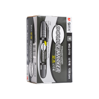 晨光记号笔双杰MG2110黑12支装