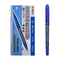 晨光双头记号笔6支装MG2130蓝