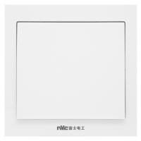 雷士开关插座面板86型暗装一开五孔插座三孔空调电源插座N02灰色-外观颜色：白色|一开双控