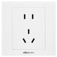 雷士开关插座面板86型暗装一开五孔插座三孔空调电源插座N02灰色-外观颜色：极地灰|正五孔插座