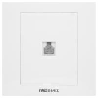 雷士开关插座面板86型暗装一开五孔插座三孔空调电源插座N02灰色-外观颜色：极地灰|电话插座