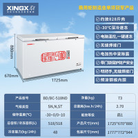 星星（XINGX）冰柜商用冷柜卧式大容量超低温零下-40度细胞级冷冻速冻柜冷冻冷藏卧式速冻海鲜肉类冷冻柜茶叶柜 BD/