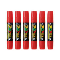 宝克(baoke) MK870 POP双头唛克笔（6+12mm）红色 6支/小盒