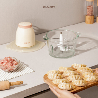 康佳（KONKA）家用绞肉机佐料机搅拌辅食机大功率多功能料理机切菜碎肉机捣碎器菜馅机蒜蓉机 KMG-PB05 2L 白色