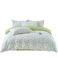 罗曼罗兰全棉四件套 淡妆初夏 蓝 200*230cm