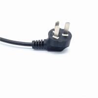 国标三插品字尾电源线台式电脑三孔显示器电饭锅打印机带插头线-弯头3米0.75平方纯铜（1500W内)3条装