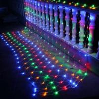 太阳能网灯渔网灯彩灯串满天星星灯户外防水商场装饰灯布置园林-顺丰-5级-【防水款】3米*2米【24V插电】彩色