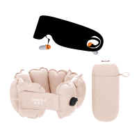 顶博士 口袋充气U型枕+遮光降噪眼罩-粉色