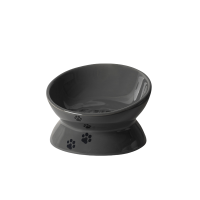 漫沃星系斜口陶瓷猫碗MC-WW604灰色