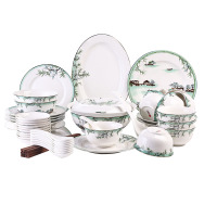 爱依瑞斯西湖盛宴56头陶瓷餐具AS-D5602H