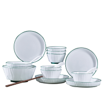 爱依瑞斯浮雕釉下绿简约26头陶瓷餐具AS-D2631H