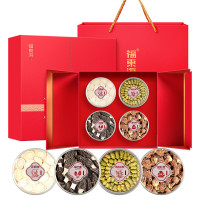 福东海四拼礼盒羊肚菌25克+花旗参100克+姬松茸50克+铁皮石斛90克（265克）/盒