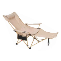 趣游帮 户外四挡带头枕扶手可调节坐躺两用午休躺椅(Q320)