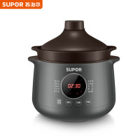 苏泊尔（SUPOR）电炖锅 4L多功能家用电炖盅 可预约炖汤锅 热水快炖煲汤锅煮粥锅 紫陶内胆 塔吉盖优质紫陶内胆4升