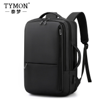 TYMON泰梦2103多功能商务双肩包（可扩容）黑色43*30*17cm