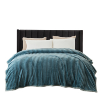 FAUNEN 芳恩 FN-T9016-1 兔绒波波毯 雾蓝 200×230cm 毯重:1200g