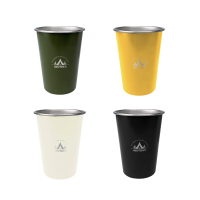 何大屋 HDW1908 户外露营不锈钢水杯套装