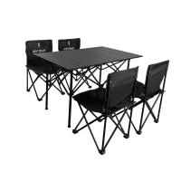 何大屋 HDW1692 便携折叠桌椅套装 黑色