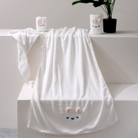 生活元素 SHR-406A 小熊之家珊瑚绒浴巾四件套