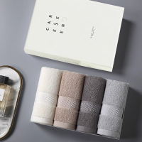 CARESEEN 康尔馨 A10118306990033 摩纳哥方巾（4条装） 奶白+浅驼+灰+银灰