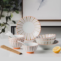 HELLO KOMA 和风食器16头餐具 橘一