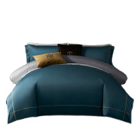 CARESEEN 康尔馨 A228225022C0881 格里特100支贡缎四件套（蓝色+灰色） 200*230CM