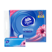 维达 VINDA V2283 超韧S码抽纸 3层100抽18包*1提