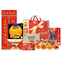 如水 蓝罐 瑞士三角 良品铺子 锋味派 锦华 曲奇坚果零食组合 4060g+1680ml