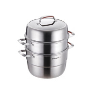 苏泊尔SZ28E7味鲜不串味三层不锈钢复底蒸锅28cm