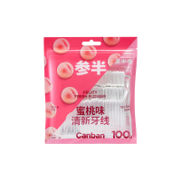参半 KQ-YX-0012 果味牙线100支 蜜桃