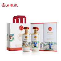 五粮液 富贵吉祥 智慧文化故事鉴赏 白酒52度 500ml*2瓶-