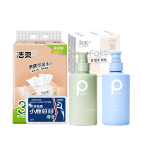 洁柔 /柏缇/小鹿妈妈 清洁组合（21包+400ml+1盒） -CD